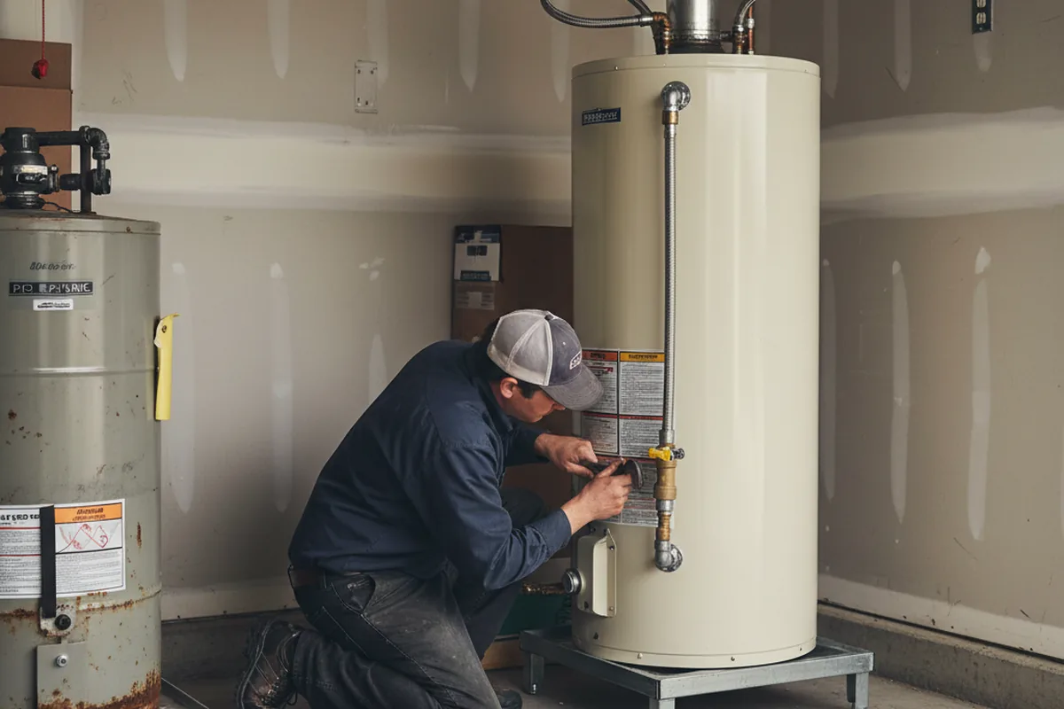 Water heater and shutoff valve replacement in Minnesota City